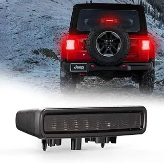 BUNKER INDUST LED Third Brake Light for Jeep Wrangler JL 2018 2019 2020 2021 2022,High Mount Stop 3rd Brake Lights Rear Lamp(Smoke Lens)