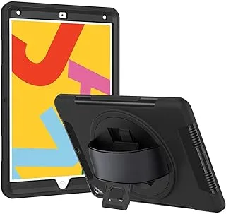 AWH Rugged Case for iPad Mini 1/2/3, Shockproof, Impact Resistant Cover, iPad Rugged Case with Kickstand, Full Body Protective Cover for kids, Drop Protection, Black.