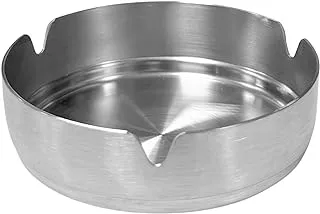 Raj Stainless Steel Ashtray Without Lid, 10 cm, VAT009, Cigar ashtray, Smoking accessory, Portable ashtray, Ash container, Bar Accessories