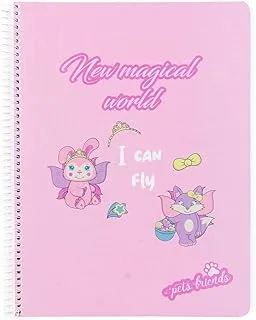 Ambar 80 Sheets 70 GSM Magical World Spiral Note Book, A4 Size