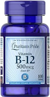 Puritan's Pride B-12 Vitamin Tablets (500Mcg,100 Pieces)