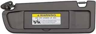 Dasbecan Atlas Gray Left Driver Side Sun Visor Compatible with Honda Civic 2006-2011 Replaces# 83280-SNA-A01ZA 83280-SNA-A01Z