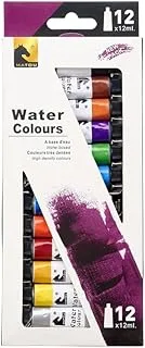 Matou Water Colour Tubes 12-Pieces 12 ml, Multicolor