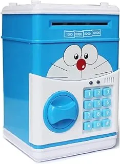 R H lifestyle Cartoon Saving Box - ATM Piggy Bank with Password (Doremon)