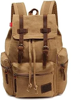 AUGUR High Capacity Canvas Vintage Backpack - for Camping Hiking Travel 12-17