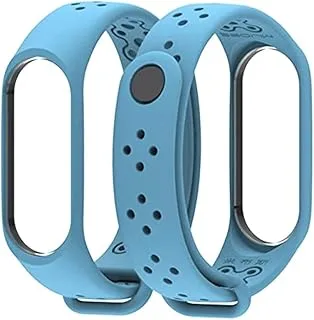 Warable Devices Accessories - strap band 4 newest my band 3 strap silicone strap replacement for Xiáomí band 3 strap miband 4 accessories (Sky blue)