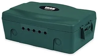 Iron Forge Weatherproof Water Resistant Extension Cord Connection Box, Outdoor Electrical Box, Outdoor Outlet Cover, Outlet Cord Cover Waterproof Landscape and Holiday Lightings - Green