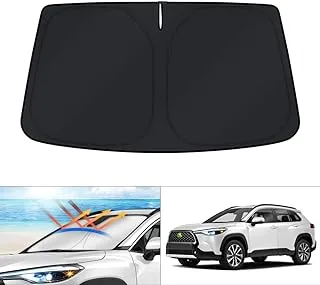 KUST Windshield Sun Shade for Toyota Corolla Cross 2022 2023 2024(Not for Corolla) Window Sunshade Sun Visor Protector Foldable Blocks UV Rays Keep Your Car Cooler