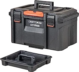 CRAFTSMAN TRADESTACK System 21.625-in-Drawer Tool Box, Black, Structural Foam, Lockable (CMST21430)