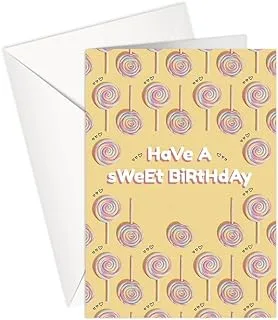 Greeting Card - Birthday | HAPPY BIRTHDAY | HAVE A SWEET BRITHDAY | ROUND LOLLI | SharetheLove (Standard A5)