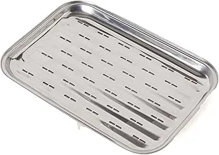 HomeBox BarbeQ Grill Steel Topper Tray - 34.6x24.3 cm