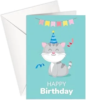 Greeting Card - Birthday | HAPPY BIRTHDAY | Cat | P212 | SharetheLove (Classic A5)