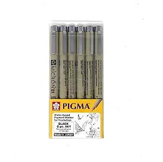 Pigma Micron,6Pcs Set-Black