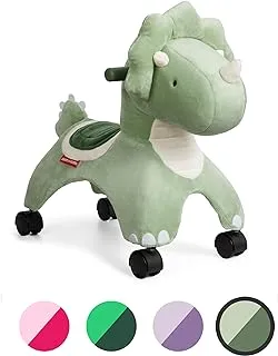 Radio Flyer Dash The Rolling Dinosaur, Ride On Toy for Toddlers Ages 1-3, Green Dinosaur Toy for Kids