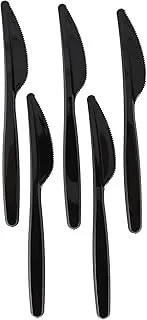 Packwell Plastic MD Knife 50-Pieces, 40-Packet, Black