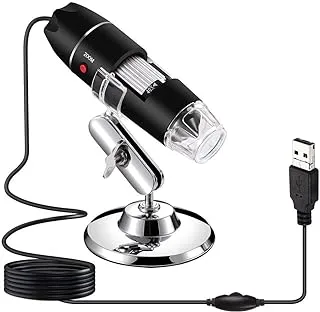 Microware Portable USB Digital Microscope 50x to1000x Magnification 8 LED Mini Camera Magnifier with Stand