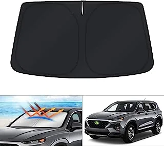 KUST Custom Fit for Windshield Sun Shade Hyundai Santa Fe 2013-2018 Accessories Window Sun Visor Protector Foldable Blocks UV Rays Keep Your Car Cooler