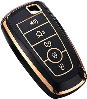 Cacacar لغطاء Ford Key Fob، حافظة مفاتيح حماية كاملة من مادة TPU الممتازة لسيارة Ford Fusion F150 F250 Explorer Escape Mustang