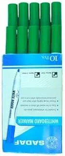 Sadaf BRF80131 Whiteboard Marker 10-Pieces, Green