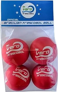 Frescobol Balls, Brazilian Original Red Ball 4-Pack