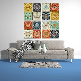 BPA® Squares Variety Of Design And Color, Canvas wall art, Multicolour, Canvas, 4 Pieces, 30 x 30