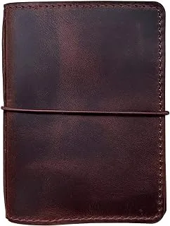 newestor Travelers Notebook Cover with Inner Pockets, Card Slots and Pen Holder, Passport Size, Dark Brown