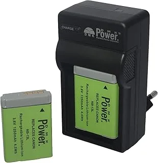 DMK Power 2 X NB-13L Batteries, 1 x NB-13L charger Compatible with Canon POWERSHOT G5X G7X G9X etc cameras