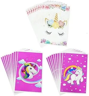 50PCS ASSORTED Unicorn Loot Bags, Kids Party Favors Bags, Birthday Goodie Candy Bags, Loot Bags for Kids Birthday Party, for Birthdays, Graduations, Anniversaries, Baby Showers (25cm x 17cm)