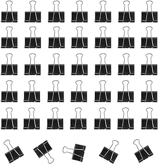 19 mm Small Binder Clips, 72 Pcs Corrosion Resistant Metal Paper Binder Clips Clamps, Foldback Bulldog Clips for Office, School and Home Needs - 72pcs