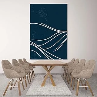 Scraches On Blue, Canvas wall art painting, Blue, Canvas, 1 Piece, 50 x 70 cm By(BPA®)