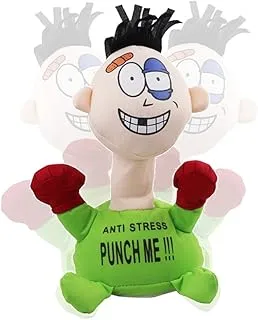 Funny Punch Me Screaming Doll, Creative Cartoon Electric Plush Toy,Funny Emotional Vent Doll,Relieve Stress Anxiety Screaming Doll for Child Adult. (B)