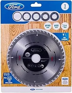 Ford Tools 48T Carbide-Tipped Circular Saw Blade For Wood Cutting, 190 x 30 x 2.4mm, FPTA-12-0007