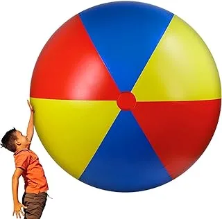 Giant Inflatable Beach Ball Jumbo Rainbow Color Ball Huge Beach Ball Inflatable Beach Toys Plastic Inflatable Balls for Pool Summer Beach Pool Party Event Massive Games