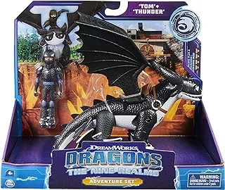 Dreamworks Dragons Adventure Set, Tom and Thunder, The Nine Realms, Toy for Children from 4 Years