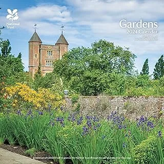 National Trust Gardens Square Wall Calendar 2024