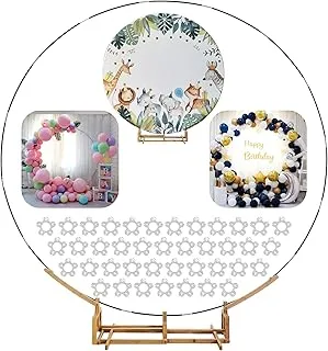 6.3ft Circle Balloon Arch Stand kit,Large Round Balloon Arch Frame fit for Birthday,Wedding,Baby Shower Party Backdrop Decoration