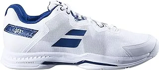 Babolat Jet Mach 3 All Court Men Angel Blue Men Tennis Shoes Mens Babolat Men's SFX3 All Court Tennis Shoes, White/Navy (US Men's Size 11)