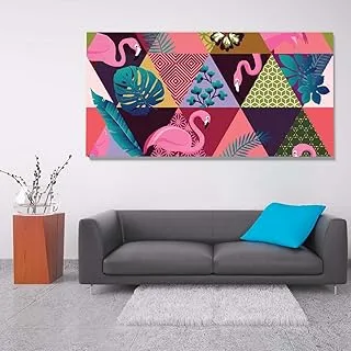 Triangles gala with animation, Canvas wall art, Multicolour, Canvas, 1 Piece, 80 x 40 cm By(BPA®)