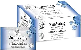 Care Wet Wipes Disinfecting Antibacterial Wipes 70% IPA Box (50 Pieces)