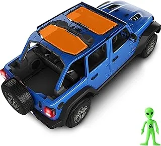 ALIEN SUNSHADE Front & Rear Jeep JL Bikini Top Sunshade For Jeep Wrangler JLU (2018 - Current) for Sport, Sport S, Sahara, Rubicon (Orange)