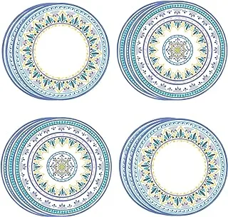 Talking Tables Yellow & Blue Paper Party Plates | Colourful & Strudy Disposable Party Tableware for Summer Parties, Garden Birthday, Recyclable - 12 Pack