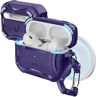 ESR for AirPods Pro 2 Case (USB-C/Lightning), Compatible with Airpods Pro Case (2023/2022/2019, 2nd/1st Gen), Compatible with MagSafe, Powerful Drop Protection, Magnetic Lid, Purple