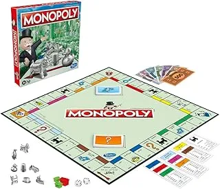 Monopoly Game, Family Board Games for 2 to 6 Players, Board Games for Kids Ages 8 and Up, Includes 8 Tokens (Tokens May Vary)