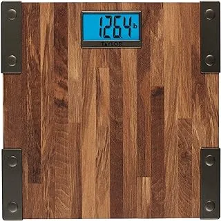 Taylor Digital 440 lb capacity Bathroom Scale Farmhouse Wood