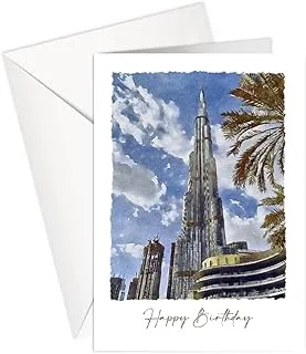 Greeting Card - Happy Birthday | Burj Khalifa | UAE | P179 | SharetheLove (Standard A5)