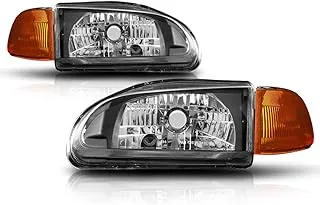 PM PERFORMOTOR PMHL-HCIV-9295-OH-BC Black Housing Factory Style Headlights Replacement [Compatible with 92-95 Civic 2/3Dr]