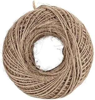 Vixzero 100 Meter Natural Burlap Hessian Jute Twine Cord Hemp Rope String 2.5mm Rustic Wrap Gift Packing String Wedding Decoration