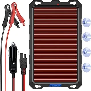 12V Solar Trickle Charger for Car Battery, Solar Battery Maintainer…