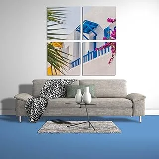 Tranquility Corner, Canvas wall art, Multicolour, Canvas, 4 Pieces, 30 x 30 By(BPA®)