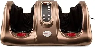 Lifelong Foot Massager Machine for Pain Relief with Heat & Kneading function - Also used as Leg Calf Massager - Corded Electric Foot Massage Machine for Home with Customizable Settings (LLM81) Brown